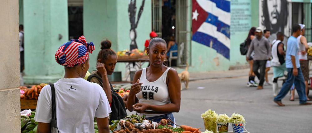 Kubanische Straßenszene in Havanna.