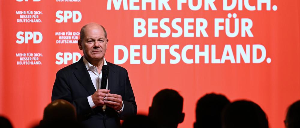 Kanzler Olaf Scholz tourt im Wahlkampf durch Deutschland. (Archivbild) 