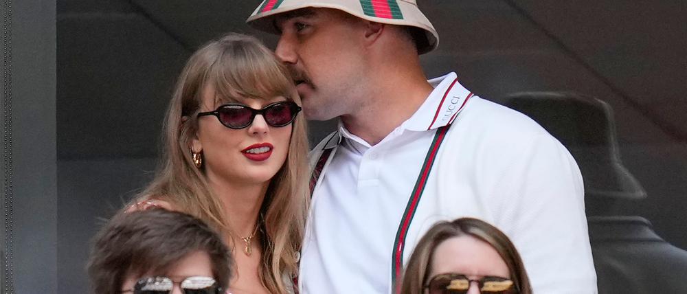 Football-Star Travis Kelce möchte Superstar Taylor Swift weiterhin so gut er kann den Rücken stärken. (Archivbild)