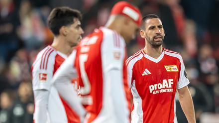 Rani Khedira, Danilho Doekhi und Diogo Leite (von rechts nach links) suchen mit Union den Weg aus der Krise.