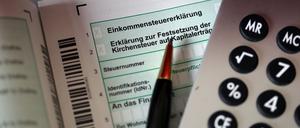 Vordruck für Einkommenssteuererklärung.