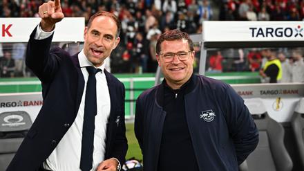 Einst vereint bei Red Bull Leipzig, wenn auch nur kurz: Oliver Mintzlaff und Max Eberl.