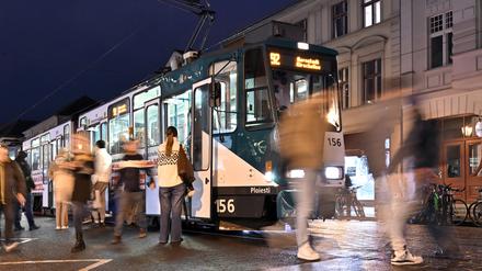Tram in der Innenstadt.