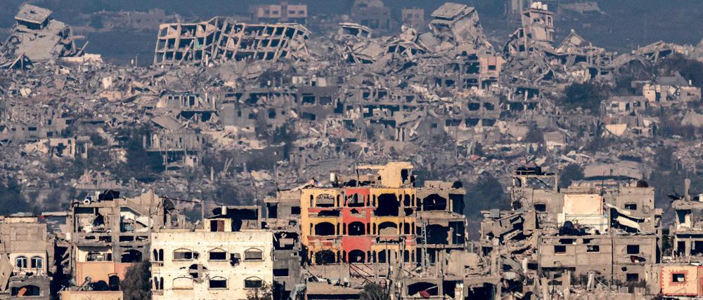 Zerstörte Gebäude im Gazastreifen