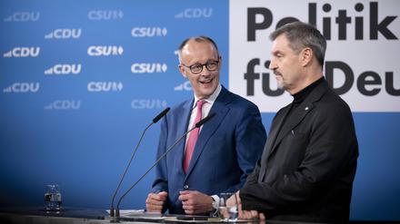 Friedrich Merz (CDU) und Markus Söder (CSU).