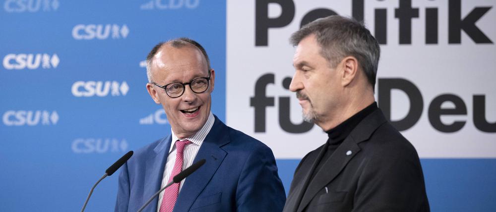 Friedrich Merz (CDU) und Markus Söder (CSU).