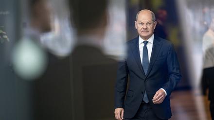 Bundeskanzler Olaf Scholz (SPD) empfängt den schwedischen Ministerpräsidenten Kristersson im Bundeskanzleramt.