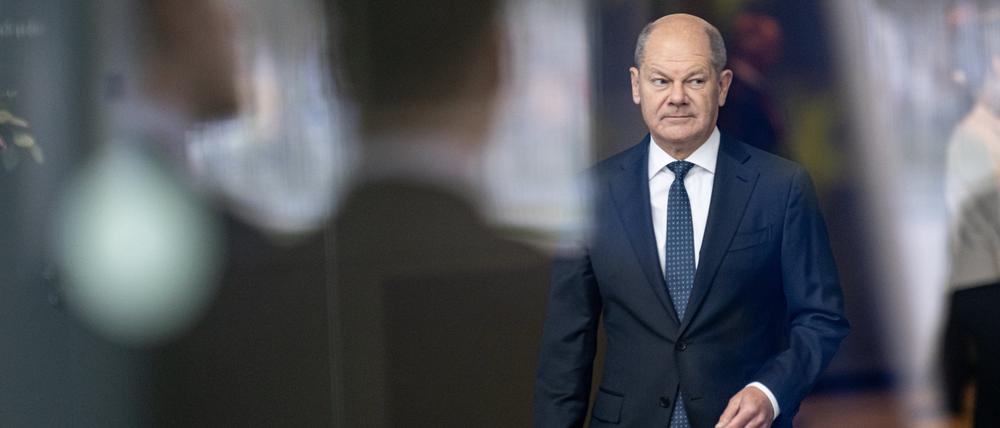 Bundeskanzler Olaf Scholz (SPD) empfängt den schwedischen Ministerpräsidenten Kristersson im Bundeskanzleramt.