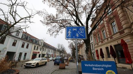 Die verkehrsberuhigte Dortustraße. 