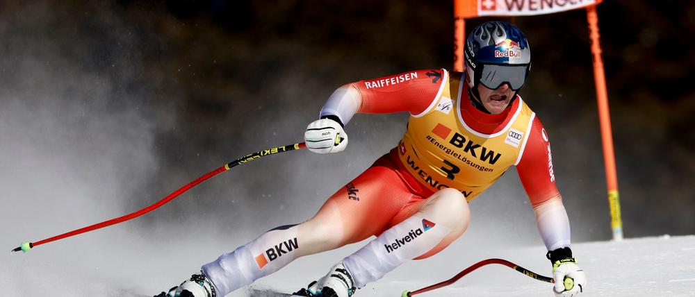 Franjo von Allmen war im Super-G am Lauberhorn nicht zu schlagen.