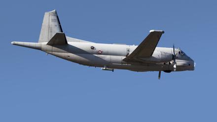 Morlaix, France - September 18 2022: The Breguet Br.1150 Atlantic (ATL2) of the French Navy performs maritime patrol and anti-submarine warfare missions.