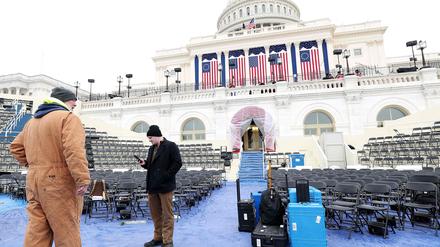 An der Westseite des Kapitols in Washington wird entgegen der Planungen doch keine präsidiale Amtseinführung stattfinden.