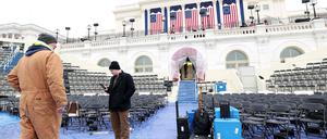 An der Westseite des Kapitols in Washington wird entgegen der Planungen doch keine präsidiale Amtseinführung stattfinden.
