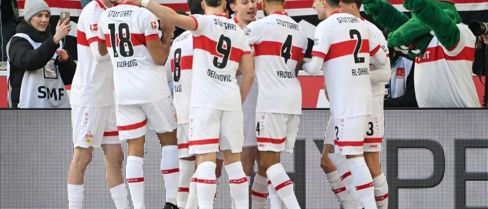 Die Stuttgarter jubelten früh über das 1:0.