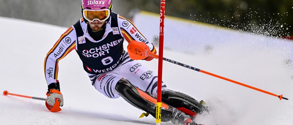 Slalom-Spezialist Linus Straßer muss weiter auf den ersten Podestplatz der Saison warten.