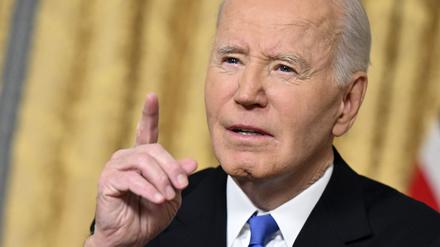 US-Präsident Joe Biden bei seiner Abschiedsrede im Oval Office des Weißen Hauses (Archivbild).