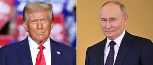 Fotokombination von Trump und Putin, veröffentlicht am 7. November 2024.