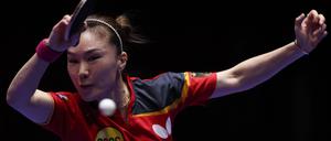 Tischtennis WM, Mannschaft, Frauen, Viertelfinale, Frankreich - Deutschland. Shan Xiaona aus Deutschland in Aktion
