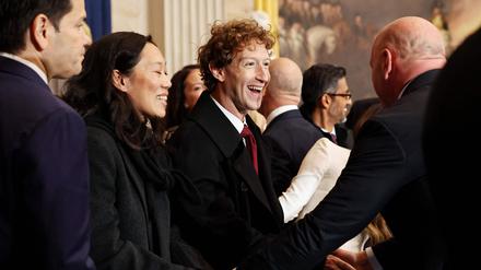 Mark Zuckerberg bei der Amtseinführung von Donald Trump.