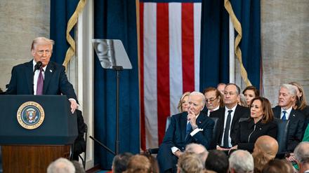Donald Trump nach seiner Vereidigung zum neuen US-Präsidenten.