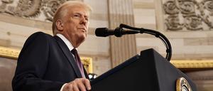 Der US-Präsident Donald Trump bei seiner Rede im Kapitol.