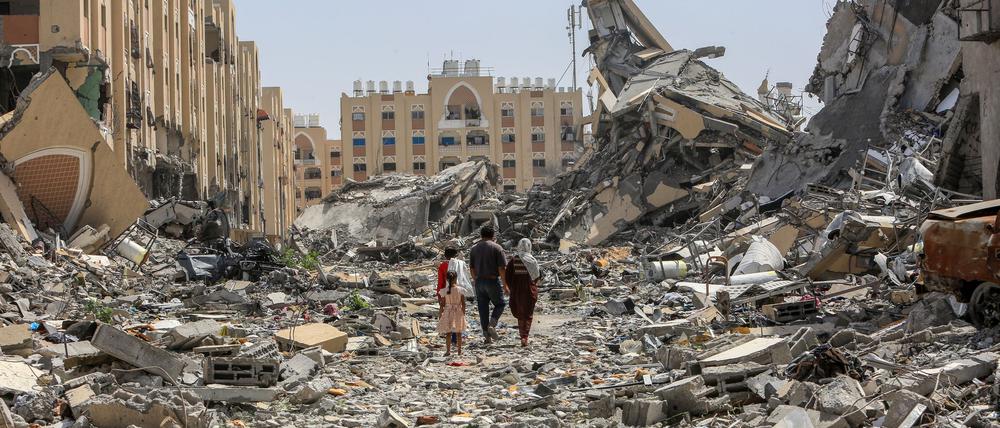 US-Präsident Trump preist den verwüsteten Gazastreifen für seine „phänomenale Lage“. (Archivbild)