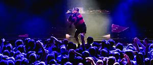 Der Rapper Jpegmafia bei einem Konzert in Kopenhagen.
