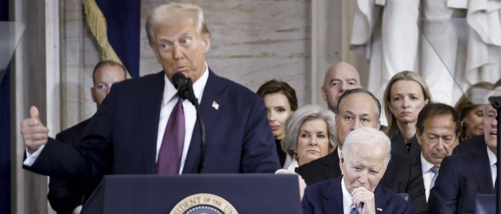 Donald Trump bei der Inauguration.