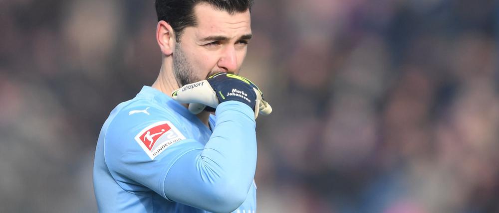 Spielte mit gebrochenem Daumen: Torwart Marko Johansson von Eintracht Braunschweig.