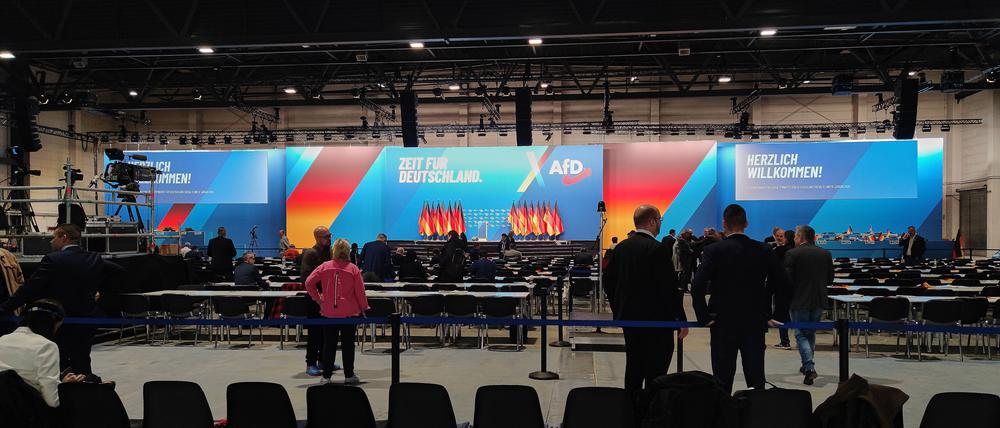 AfD Parteitag in Riesa, Sachsen