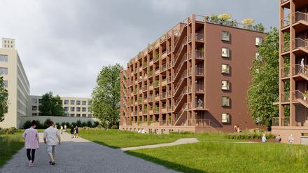 Havelufer Quartier in Berlin Hakenfelde Spandau von der Howoge