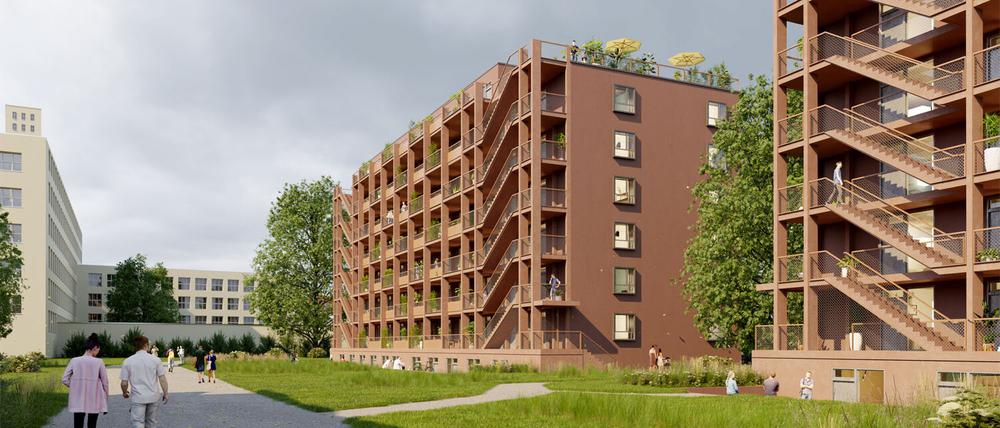 Havelufer Quartier in Berlin Hakenfelde Spandau von der Howoge