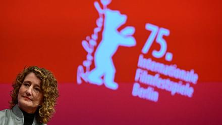 Tricia Tuttle bei der Programm-Pressekonferenz zur 75. Berlinale.   