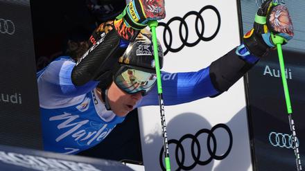 Die Italienerin Federica Brignone schied im Riesenslalom nach Führung im ersten Lauf aus.