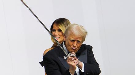 Donald Trump bei seiner Säbeleinlage