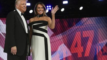 Präsident Donald Trump und First Lady Melania auf dem Liberty Ball, der Teil der Amtseinführung des Präsidenten ist. 