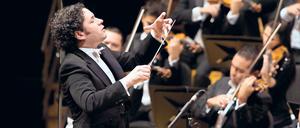 Voller Einsatz. Dirigent Gustavo Dudamel.