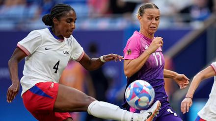 Naomi Girma im Einsatz für die USA bei den Olympischen Sommerspielen 2024