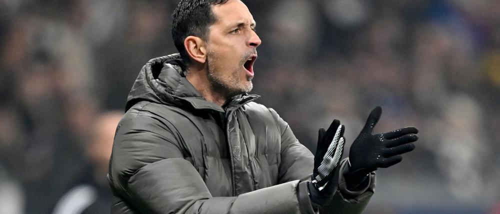 Eintracht Frankfurts Trainer Dino Toppmöller will sich zu einem möglichen Marmoush-Nachfolger nicht äußern.