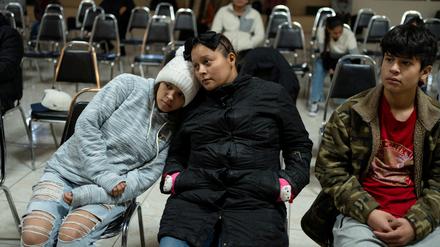 Flüchtlinge aus Honduras warten Coahuila, Mexiko, auf ihre Weiterreise in die USA. 
