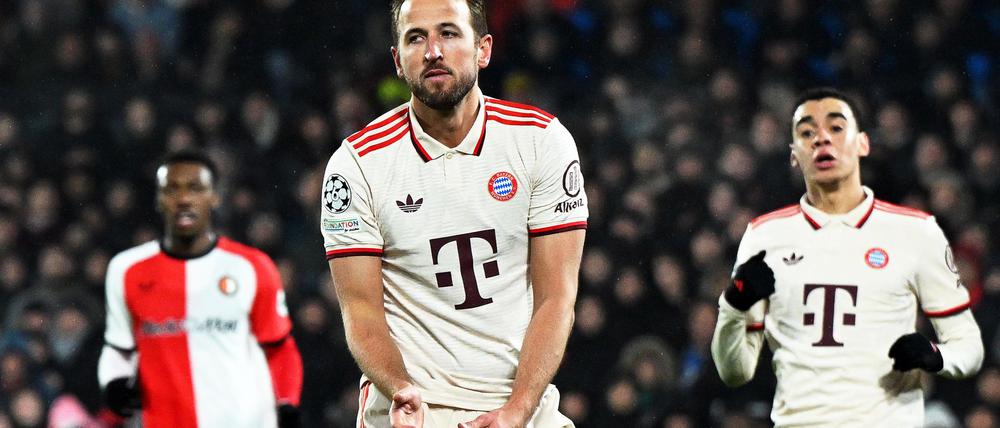 Pure Verzweiflung: Harry Kane (l) und Jamal Musiala (r) hatten kein Schussglück.