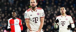 Pure Verzweiflung: Harry Kane (l) und Jamal Musiala (r) hatten kein Schussglück.