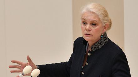 Die Brandenburger CDU-Landtagsabgeordnete Saskia Ludwig fordert mehr Offenheit ihrer Partei für eine Koalition mit der AfD (Archivbild).