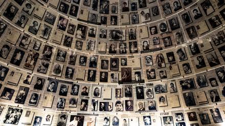 Die Halle der Namen in der Holocaust Gedenkstätte Yad Vashem in Jerusalem.