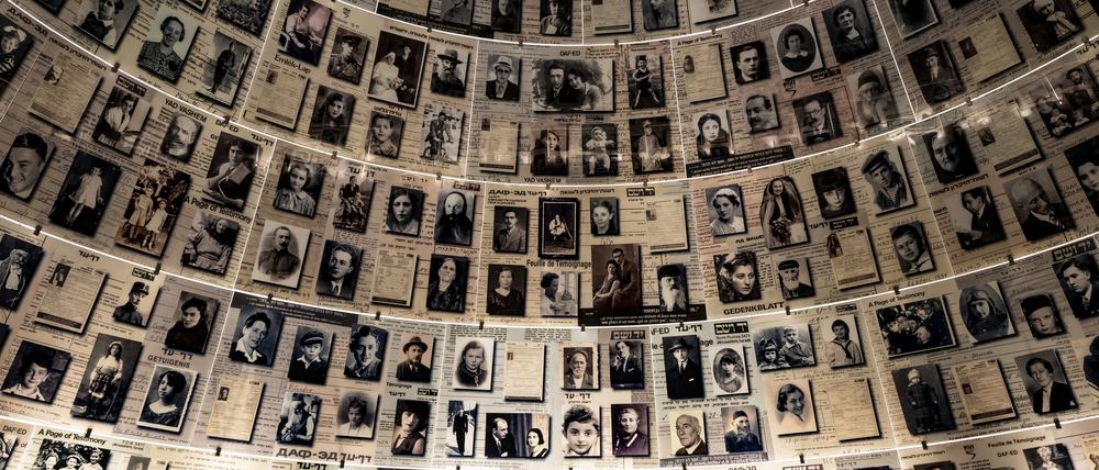 Die Halle der Namen in der Holocaust Gedenkstätte Yad Vashem in Jerusalem.