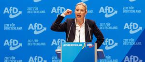 Alice Weidel bei einer Rede.
