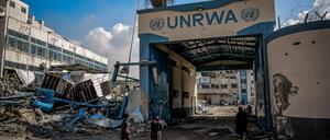 Schäden an den Gebäuden des Hilfswerks der Vereinten Nationen für Palästinaflüchtlinge (UNRWA) in Gaza.