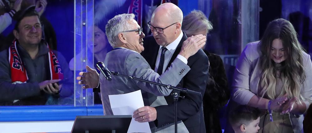 Einmal Eisbär, immer Eisbär: Vizepräsident Peter John Lee (l.) und Trainer-Rückkehrer Don Jackson prägten einst gemeinsam eine Ära.