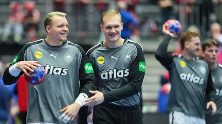 Justus Fischer (l.) und David Späth sorgten auch beim Teamabend für gute Stimmung.