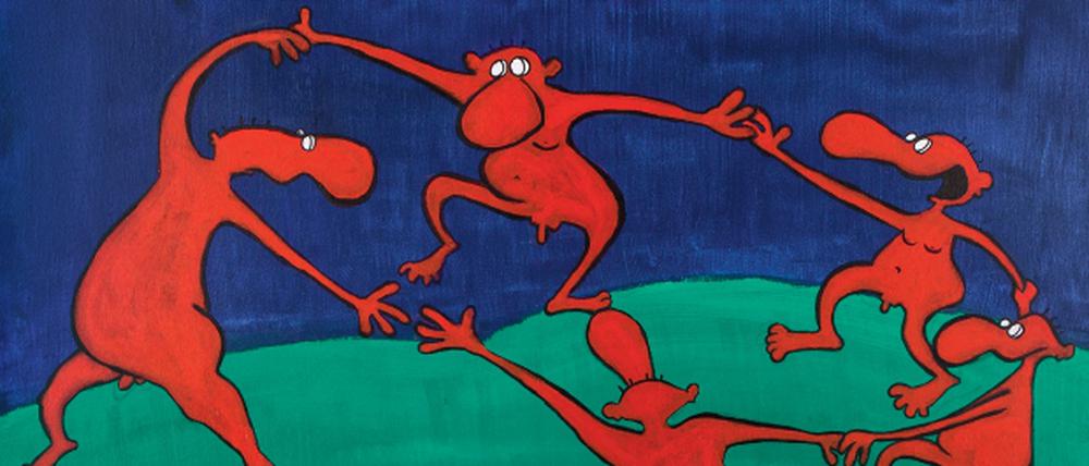 Eine Illustration aus „Die Komische Kunst des Walter Moers“ .